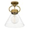 Quoizel Webster 1-Light Weathered Brass Semi-Flush Mount WBS1712WS - alternate 2